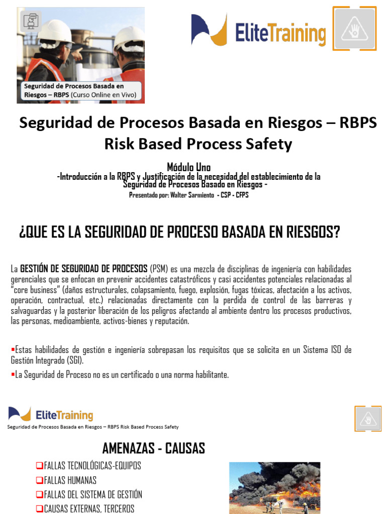 Seguridad de Procesos Basada en Riesgos | PDF | Seguridad y salud ...