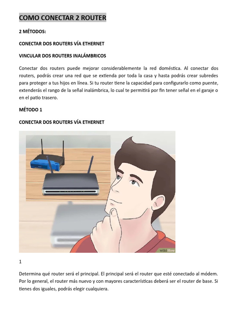 Conexión de Dos Routers Inalámbricos | PDF | Enrutador (Computación ...