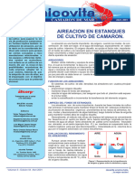 AIREACION EN ESTANQUES DE CULTIVO DE CAMARON - Boletín Nicovita