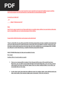 Pma 153Lc Initial Interview English Essays in Written Form