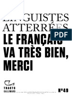 Tract Gallimard - Le Français Va Très Bien Merci