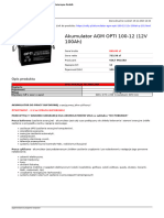 Akumulator Agm Opti 100-12-12v 100ah