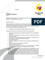 Correspondencia de Diagnosticos IPS - Consorcio Tolima Sur