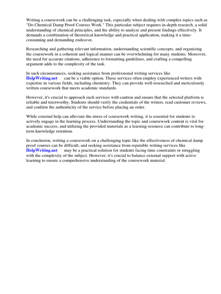 Do Chemical Damp Proof Courses Work PDF Materials Building