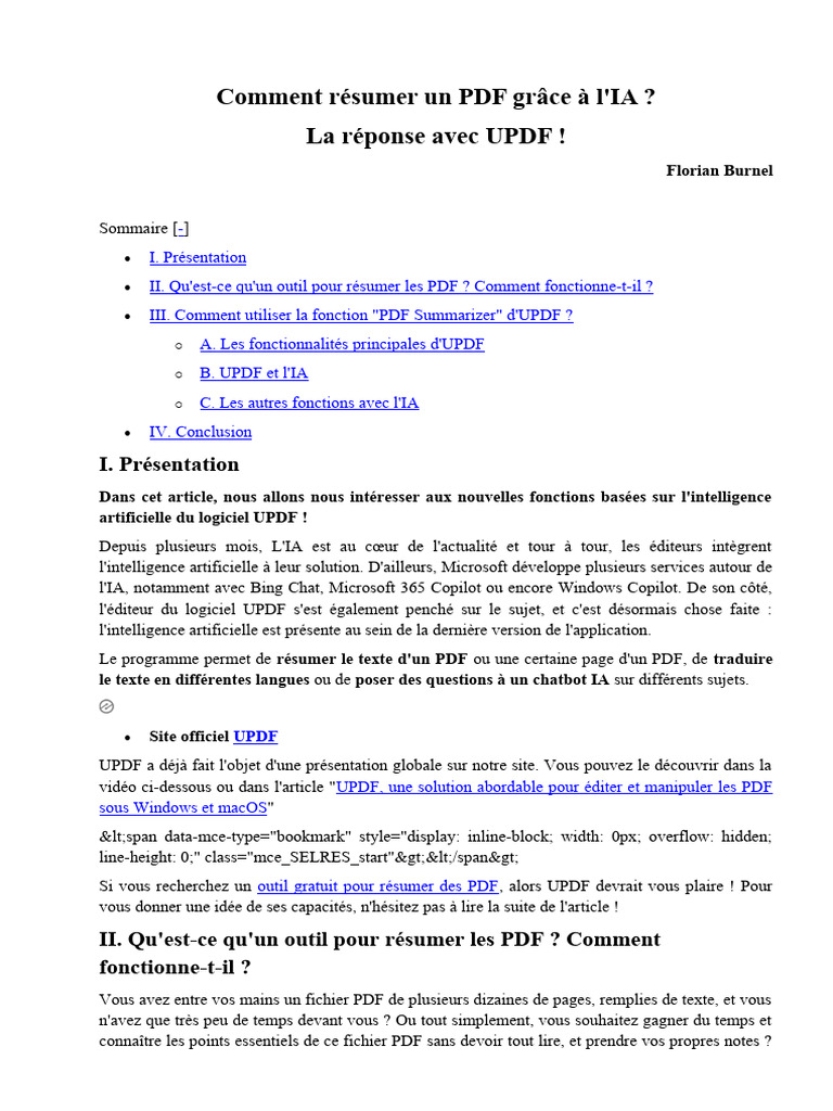 Résumer un PDF avec UPDF et l'IA | PDF | Intelligence artificielle ...