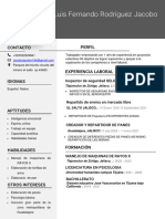 Curriculum Vitae Profesional para Trabajo