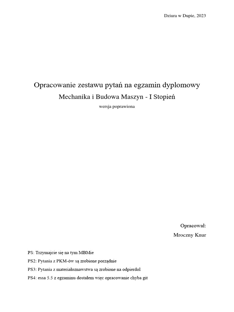 Opracowanie pyta na egzamin v1 0 pdf filename utf 8 opracowanie