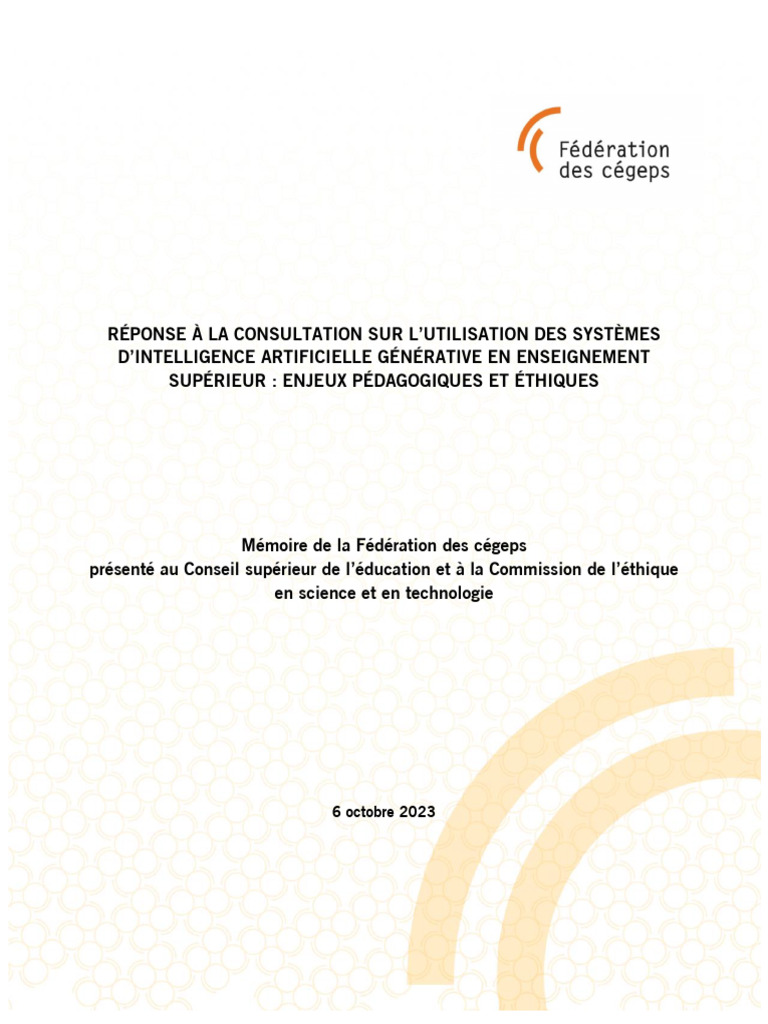 Impact de l'IA en enseignement supérieur | PDF | Intelligence ...