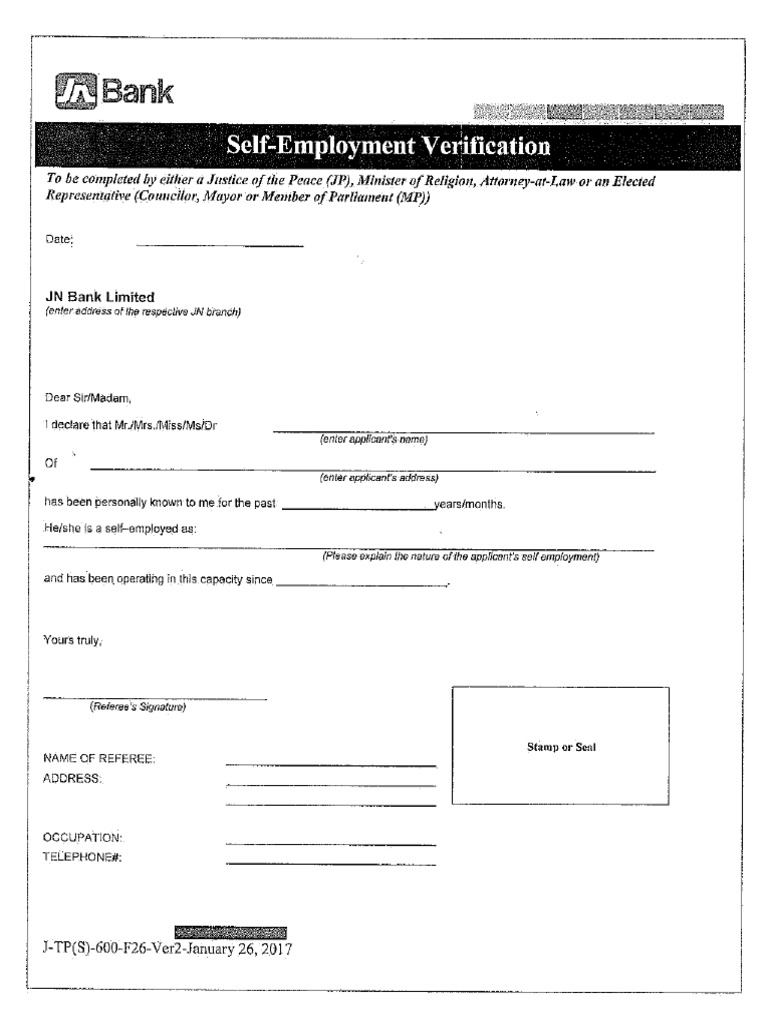 Address Verificaton Form & Self Employment Form | PDF