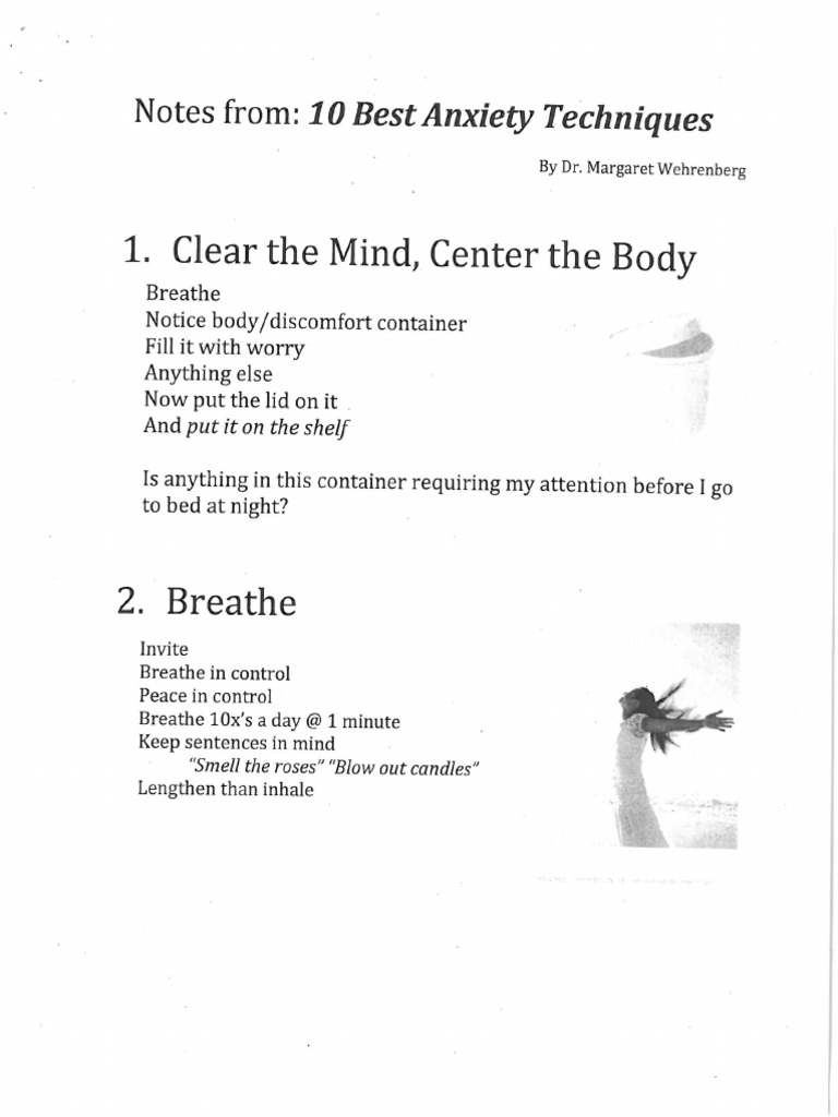 10 Best Anxiety Techniques | PDF