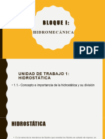 1.1. - Concepto e Importancia de La Hidrostática y Su División