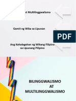 Bilinggwalismo at Multilinggwalismo Filipino