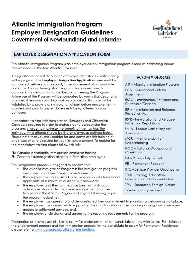 Employer Designation Guidelines – AXLIO