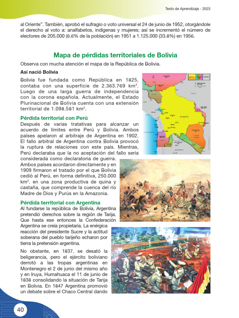 Pérdidas Territoriales de Bolivia | PDF | Bolivia | América del Sur
