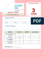 Tercer Grado Examen 2 Trimestral 2023 2024