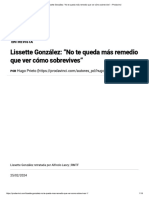 Lissette González - "No Te Queda Más Remedio Que Ver Cómo Sobrevives" - Prodavinci