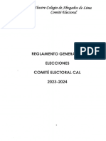 Reglamento General de Elecciones Del Comite Electoral Cal 2023