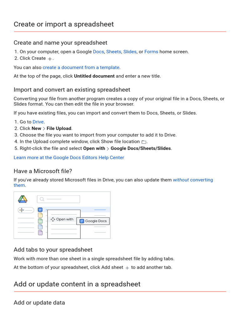 Google Sheets Basics for Beginners | PDF | Spreadsheet | Software