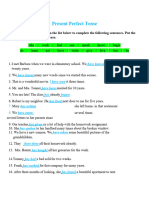 Present Perfect Simple Exercises Level 5