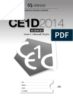 Evaluation Certificative - CE1D - Sciences - 2014 - Version Standard (Ressource 10787)