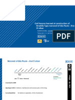 Civil Lessons Learned at Construction of Straddle Type Monorail of São Paulo