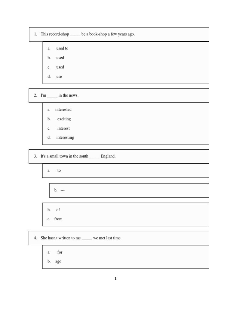 Grade 9 Grammar Test Questions | PDF | Art