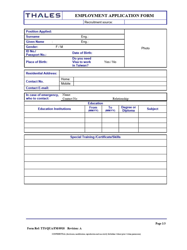 Employment application form nz pdf employment recruitment