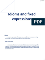 Idioms and Fixed Expresions