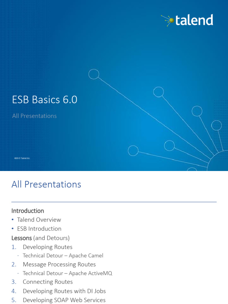 Talend ESB Overview and Training Guide | PDF | Apache Hadoop | Computer ...