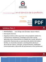 Semana 1 Neonatología en El Ejercicio de La Profesión SYLLABUS E HISTORIA