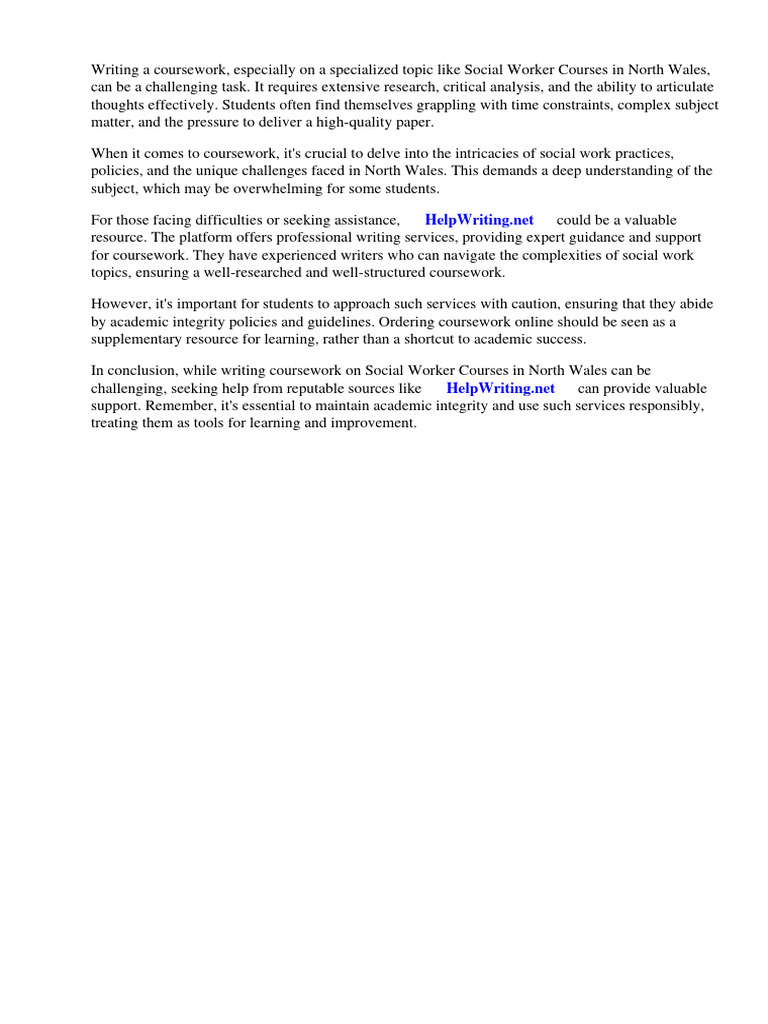 Social Worker Courses in North Wales Guide | PDF | Cost Of Living ...