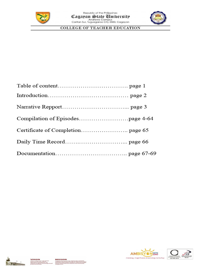 Field Study Portfolio: Gosi High School | PDF | Educational Assessment ...