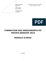 MODULE EDHC 2023 - Formation Des Enseignants Du Privé