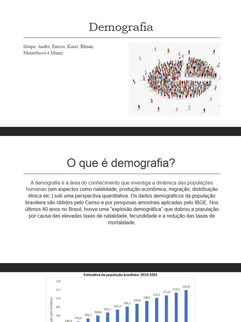 Demografia (Geografia) | PDF | Demografia | População mundial