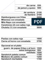 CARTEL PRECIOS BUFET 14 Enero Sand Fiambre y Tarta