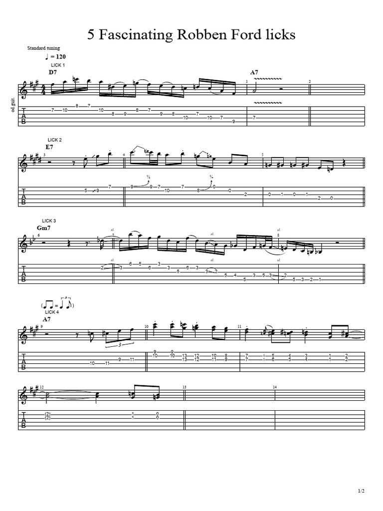 Robben Ford Licks | PDF