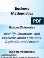 Bus Math 2 Fractions Decimals Percent Problems