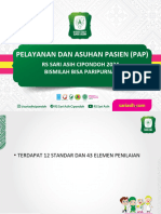 Pelayanan Dan Asuhan Pasien (Pap) : Rs Sari Asih Cipondoh 2024 Bismilah Bisa Paripurna