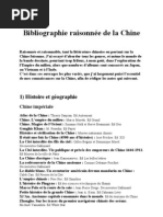 Bibliographie raisonne de la Chine