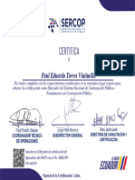 Certificado Fundamentos SERCOP