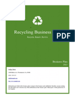 Recycling Business Plan
