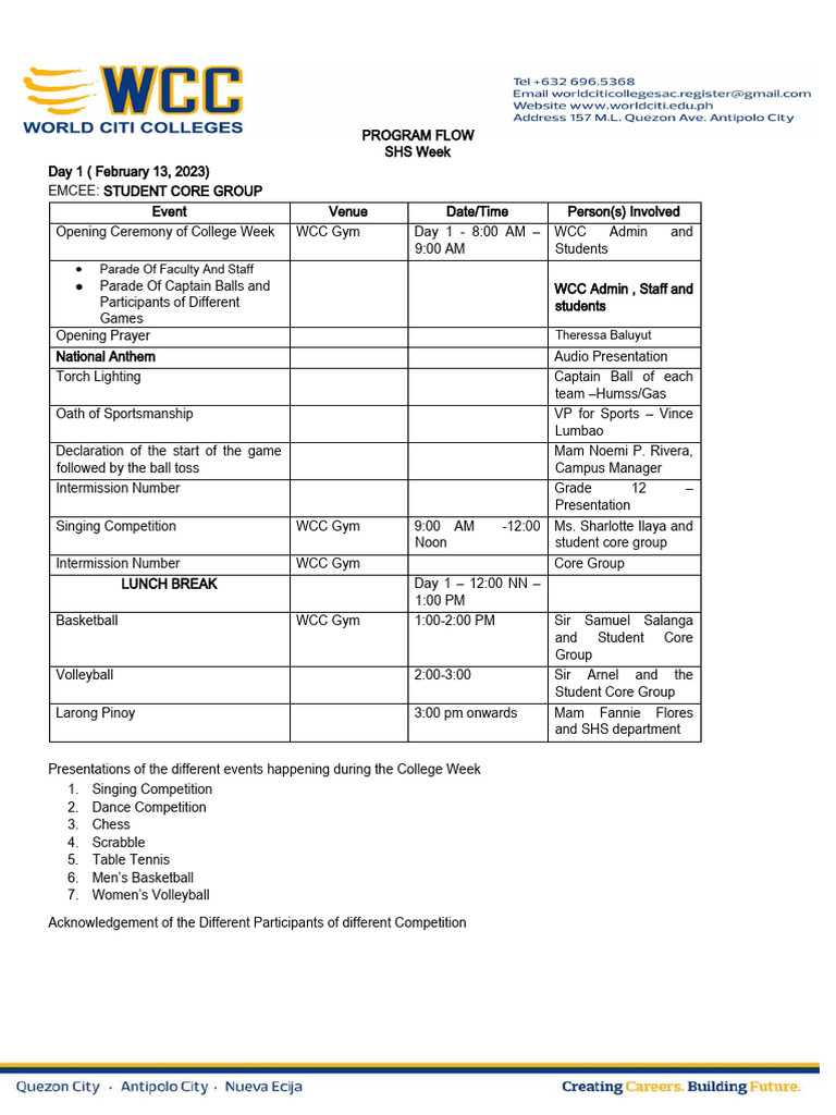 SHS Program | PDF | Fashion | Clothing