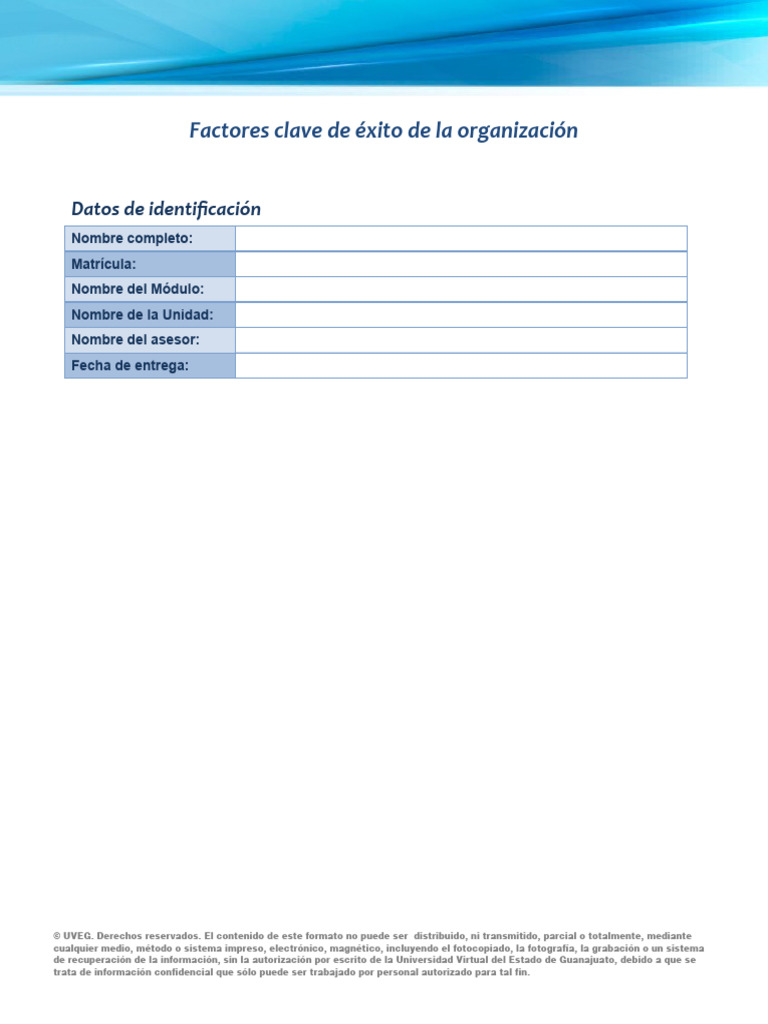 Factores Clave del Éxito Empresarial | PDF | Análisis FODA