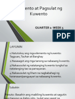 Elemento at Pagsulat NG Kuwento GRADE 4 - Q1-WEEK 5