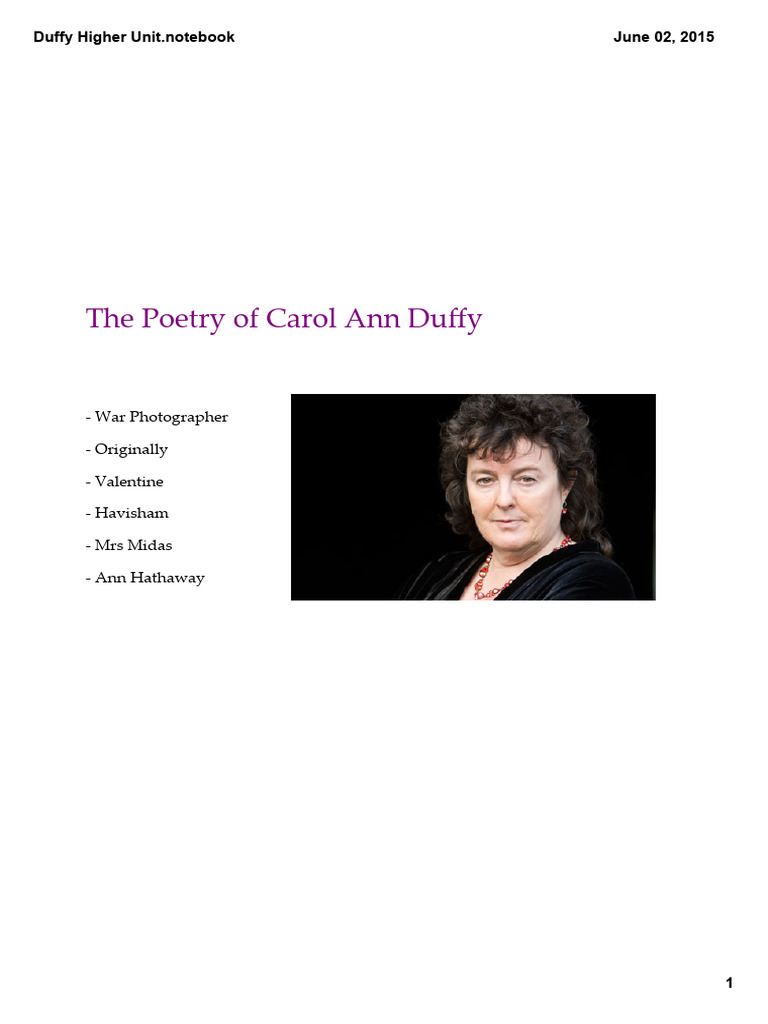 Duffy Unit Pdf Pdf Poetry Pol Pot