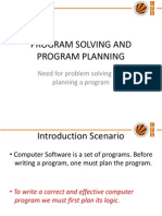 Need For Problem Solving and Planning A Program