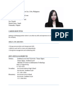 Stiffany Jouana M. Tuyor: Career Objectives