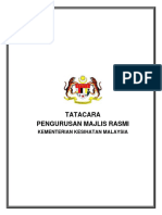 Tatacara Pengurusan Majlis Rasmi Kementerian Kesihatan Malaysia