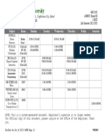 Class Schedule 2ND Semester