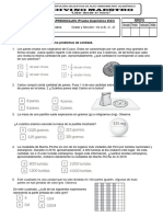 1ro Sec - Prueba Diagnóstica - Matemática